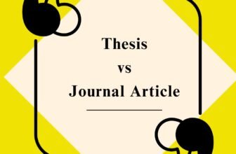 Thesis vs Journal Article