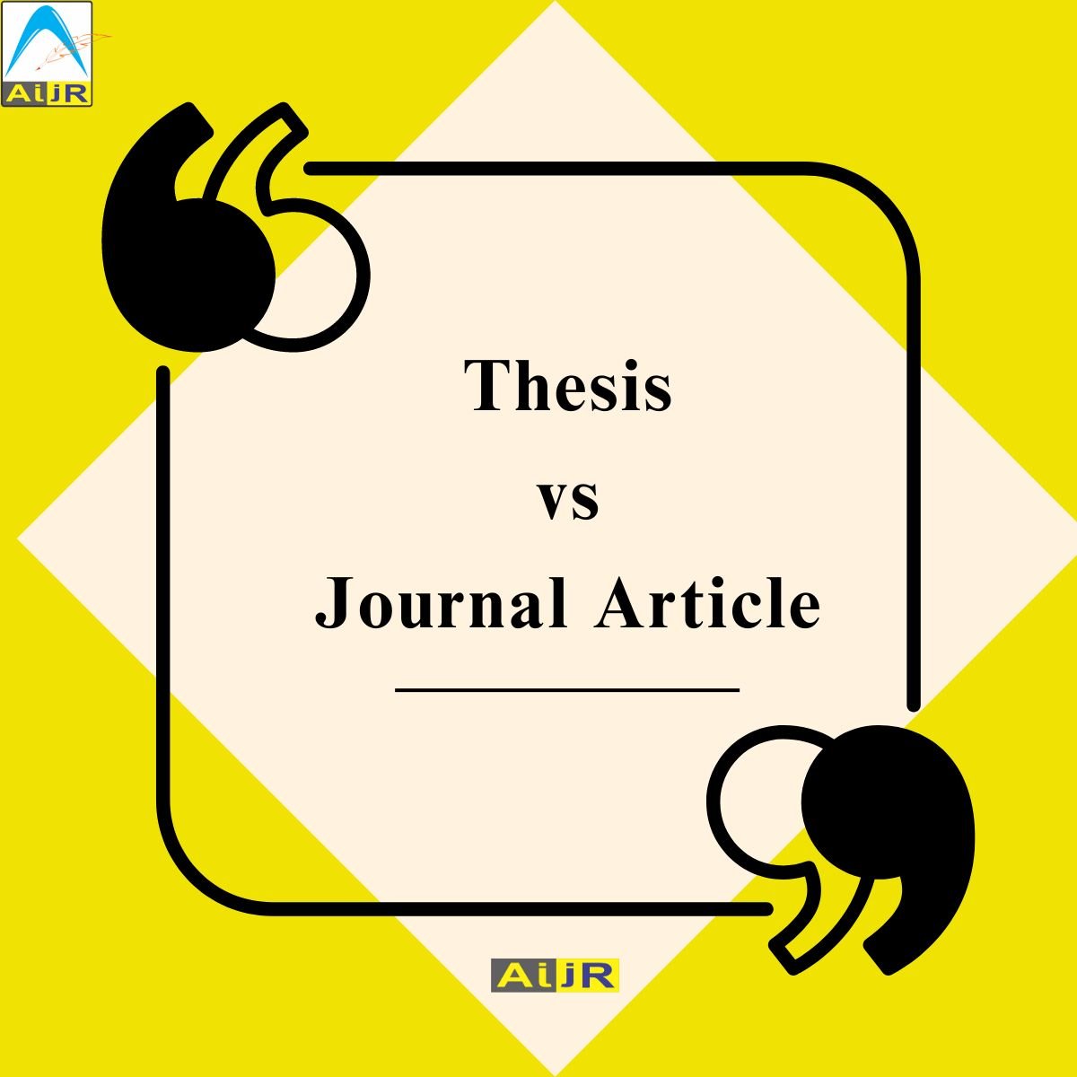 what is difference in thesis and journal